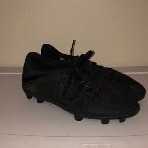 Black Nike Hypervenom Soccer cleats